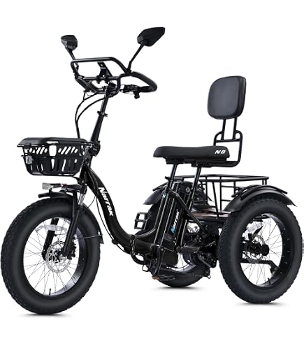 Triciclo eléctrico plegable para adultos con cta extraíble, Mini Triciclo eléctrico plegable para adultos con cta extraíble, Mini