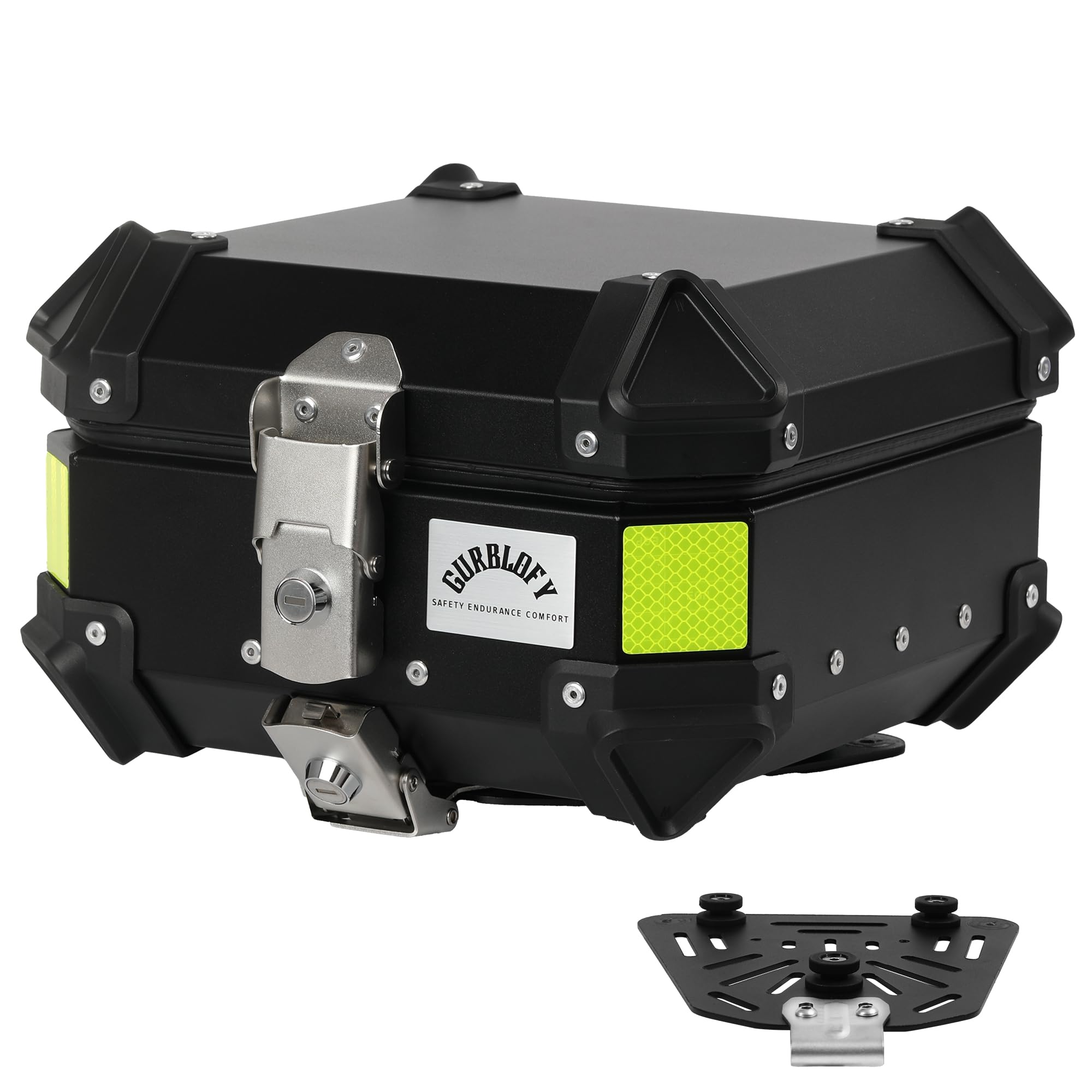 Photo 1 of ***SCRATCHED***Gurblofy Motorcycle Top Case, 15L Aluminum Compact Motorcycle Top Box with Anti-Theft Lock System, Waterproof, Easy Installation with Universal Bracket, For Urban Commuter, Black, GBTC-15BL***SCRATCHED***