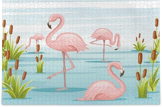 Amazon.com: MOYYO 1000 Piece Jigsaw Puzzle for Adults Kids, Pink ...