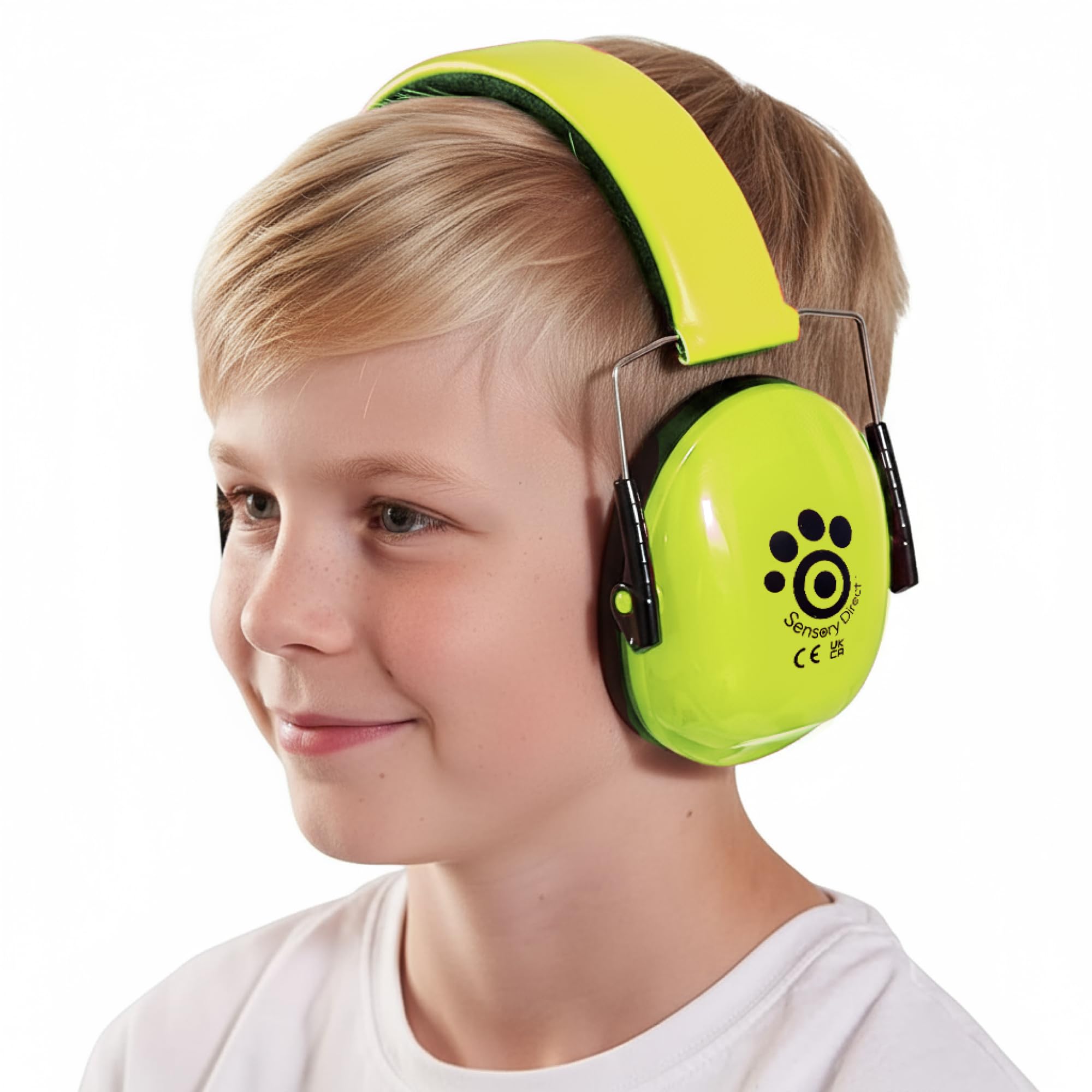 Sensory Direct Ear Defenders - Green | Noise Cancelling Headphone & Protection for Kids & Adults with Sensory Integration | Ideal for Autism, ASD, Aspergers, Sensory Processing Disorder | Compact Size