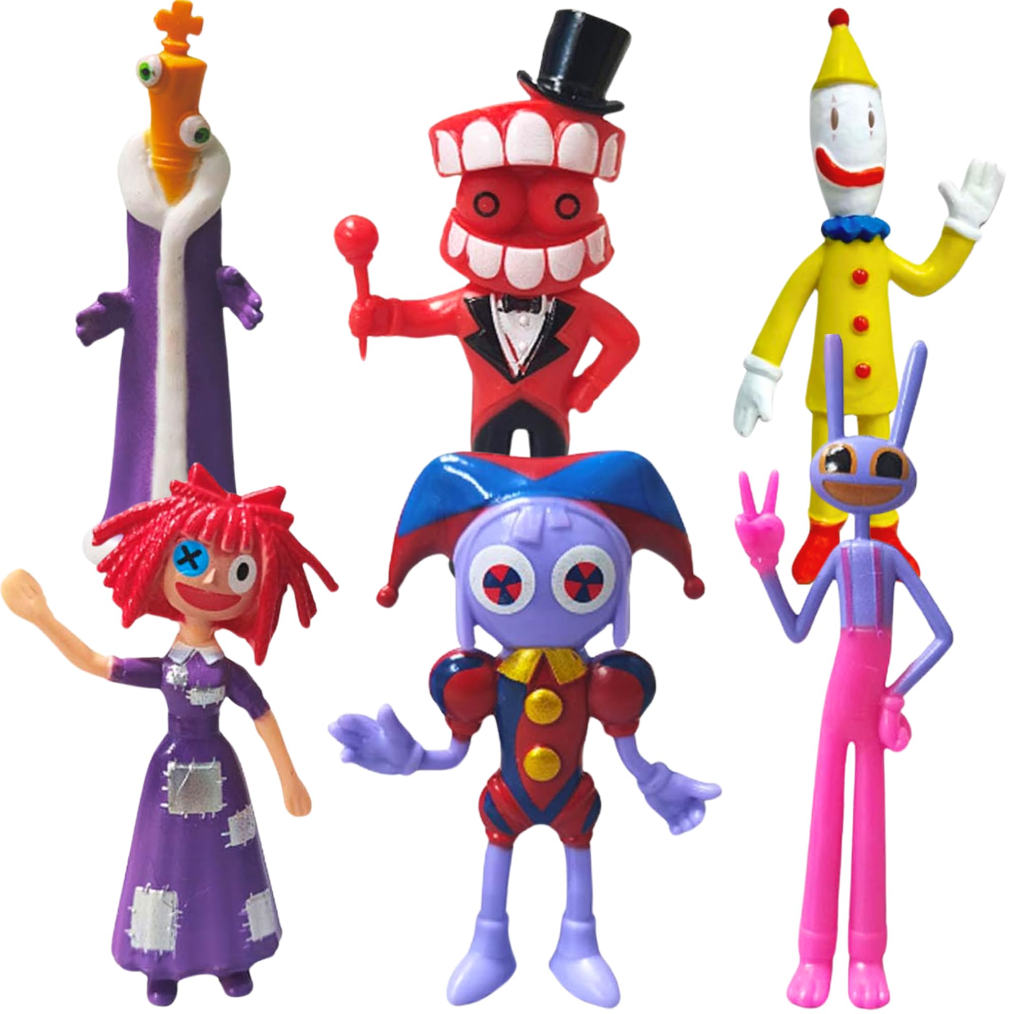 NosActGia Digital Circus Action Figures – 6 pcs