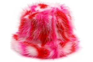 WETMT Fuzzy Bucket Hat for Women Furry Fur Bucket Hat Winter Warm Plush Fisherman Fluffy Sherpa Bucket Hat