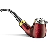 Mr. Brog Full Bent Smoking Tobacco Pipe - Model No: 21 Old Army Mahogany - Pear Wood Roots - Hand Made (Mahogany #21)
