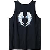 White Angel Wings Graphic On the Back Tank Top