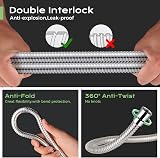 SAMODRA Shower Hose 1.5m 10mm Large Bore Chrome Stainless Steel Leakproof view 4