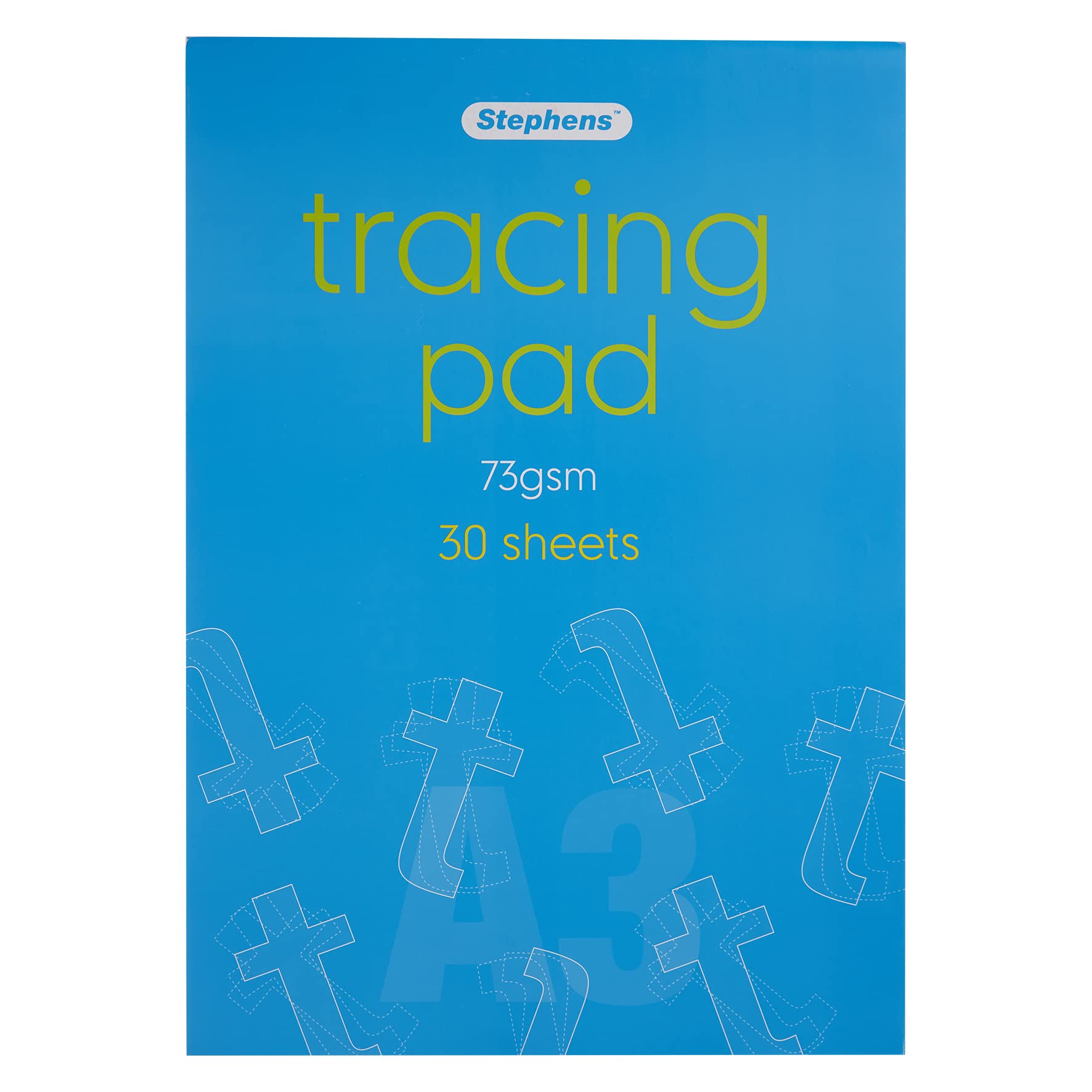 Stephens Tracing Paper Pad A3 Size 73gsm 30 Sheets, Ideal for Copy, Transfer, Tracing Pattern Or Images, Use with Paper, Glass, Metal, Ceramic, Clay, Wood, Excellent Transparency