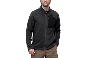 Aicall Men's AIR Full Zip Wave-textured Lightweight Fleece Jacket Breathable Spring Jacket for Outdoor Hiking Camping