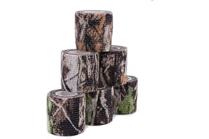 SEADESKY Self-Adhesive Camouflage Tape Wrap Protective Camo Form Non-Woven Stealth Camo Tape Stretch Bandage for Outdoor Camping 5CM x 4.5M