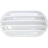 Nuvo Lighting 77/858 Bulkhead 1-Light Oval Cage 60W A19, White