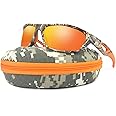 JIANGTUN Camo Polarized Wrap-around Sport Sunglasses for Men Women UV400 Driving Fishing Hunting Sun Glasses