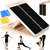 Qarituky Slant Board, Wooden Calf Stretch Board, Slant Boards for Exercise | Slant Board for Calf Stretching, Premium Calf Stretcher, Adjustable Physical Therapy Equipment for Rehab &amp; Strength Training