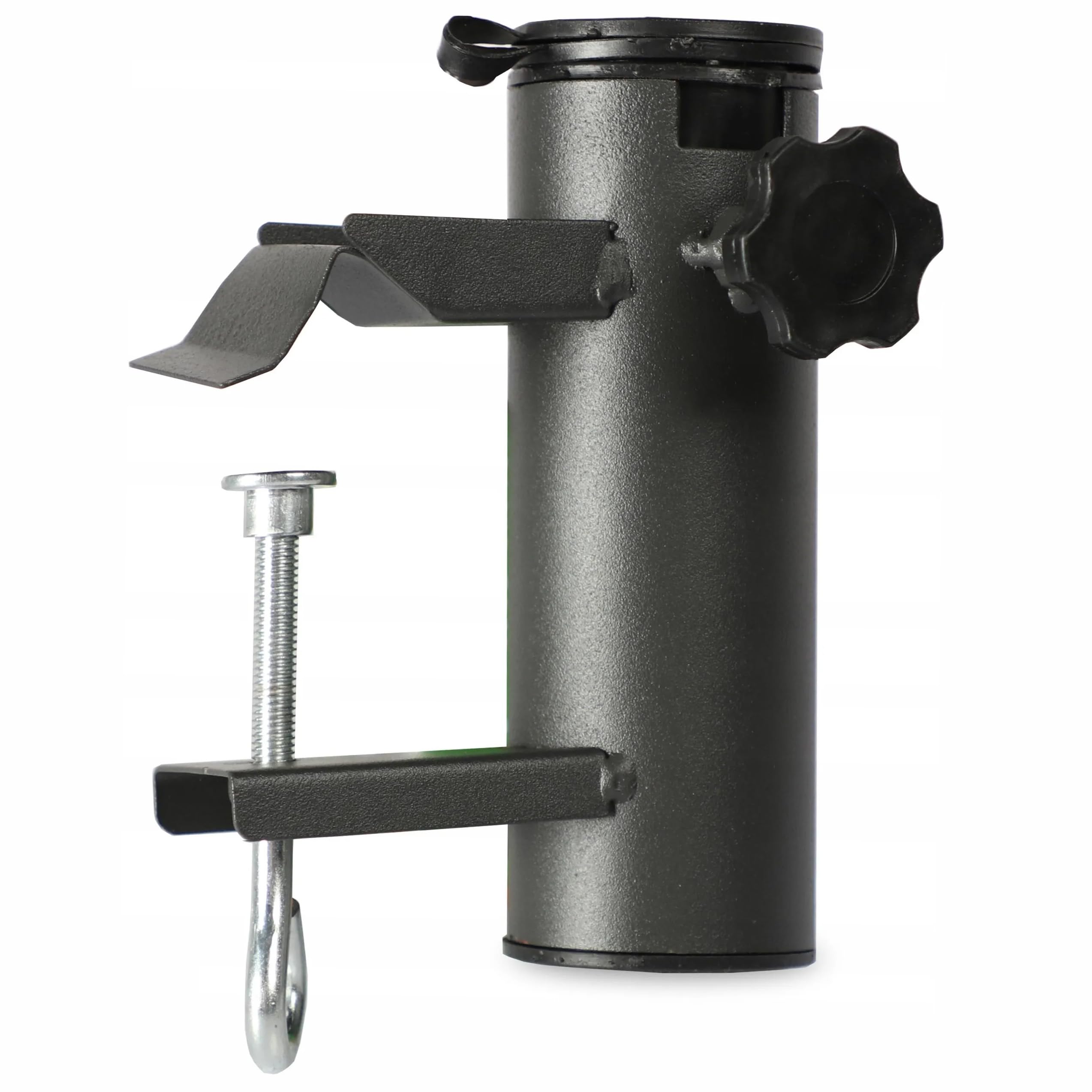 GEEZY Metal Balcony Parasol Clamp 33-38mm - Space Saving Garden Umbrella Holder, Fits up to 70mm Railings, Adjustable Galvanised Steel, Weather Resistant - Great for Fences, Handrails, Outdoor Patios