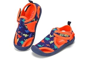 STQ Kids Water Shoes Quick-Dry Slip on Beach Swim Pool Sandals(Toddler/Little Kid)