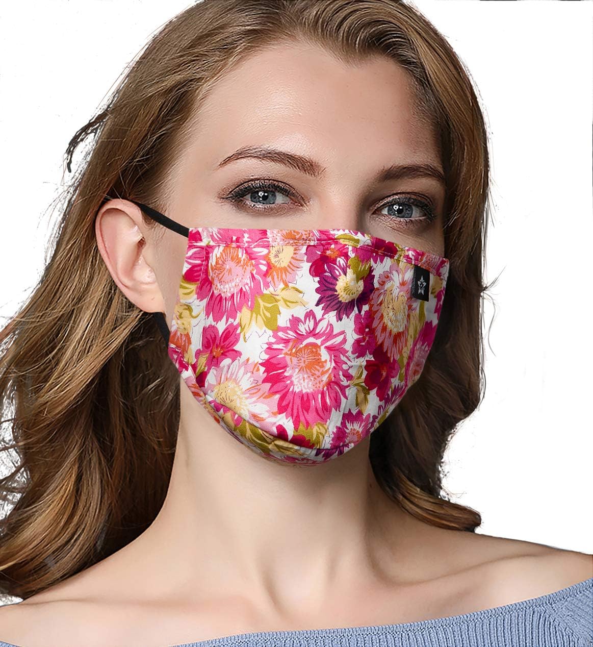 Washeable Reusable Mouth Mask Cotton Anti Dust Half Face Mouth Mask for Men Women Dustproof With Adjustable Ear Loops