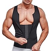 SOLCYSX Men Compression Shirt for Body Slimming Tank Top Shaper Tight Undershirt Tummy Control Girdle