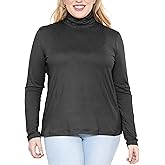 STRETCH IS COMFORT Women's Plus Size Relaxed Long Sleeve Turtleneck | XL - 7X