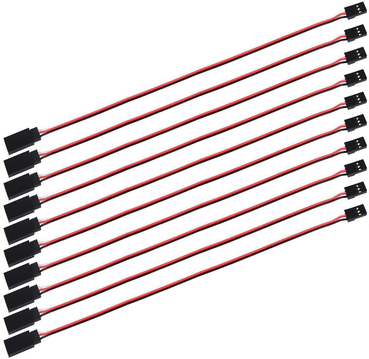 10pcs 200mm Male to Female JR Plug RC Remote Control Servo Extension Lead Wire Cable