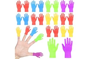 FNQIANK 20 Pcs Tiny Finger Hands Mini Rubber Finger Puppets, Color Miniature Small Hands Ealistic Cute Little Hand Finger for Funny Puppet Show Prank Gag Performance Party Favors