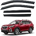 YQAUTEC Window Visors Rain Guards for 2019-2024 Subaru Forester, Out-Channel Window Vent Wind Deflectors Visors Shades for 19 20 21 22 23 24 Forester