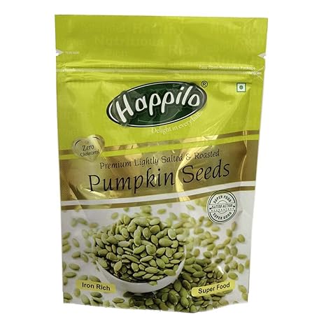 HappiloPremium Roasted Lightly Salted Pumpkin Seeds, 200g