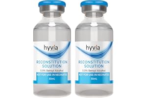 HYVIA HEALTH Reconstitution Solution 2-Pack, 30ml Each - Ultra Clean Solution in Premium Glass Vials | Made in USA