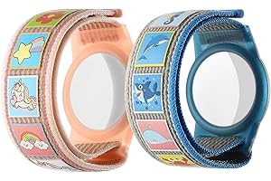 2 Pack Wristband Kids, Nylon Bracelet,Adjustable Anti Lost Watch Band for Toddler Baby, Boys, and Girls, Elders (Pink,Blue)