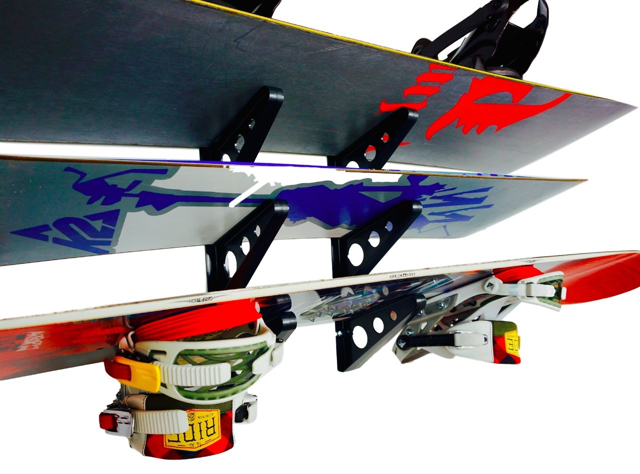 StoreYourBoard Snowboard Multi Wall Rack, Home Storage & Organization Horizontal Mount