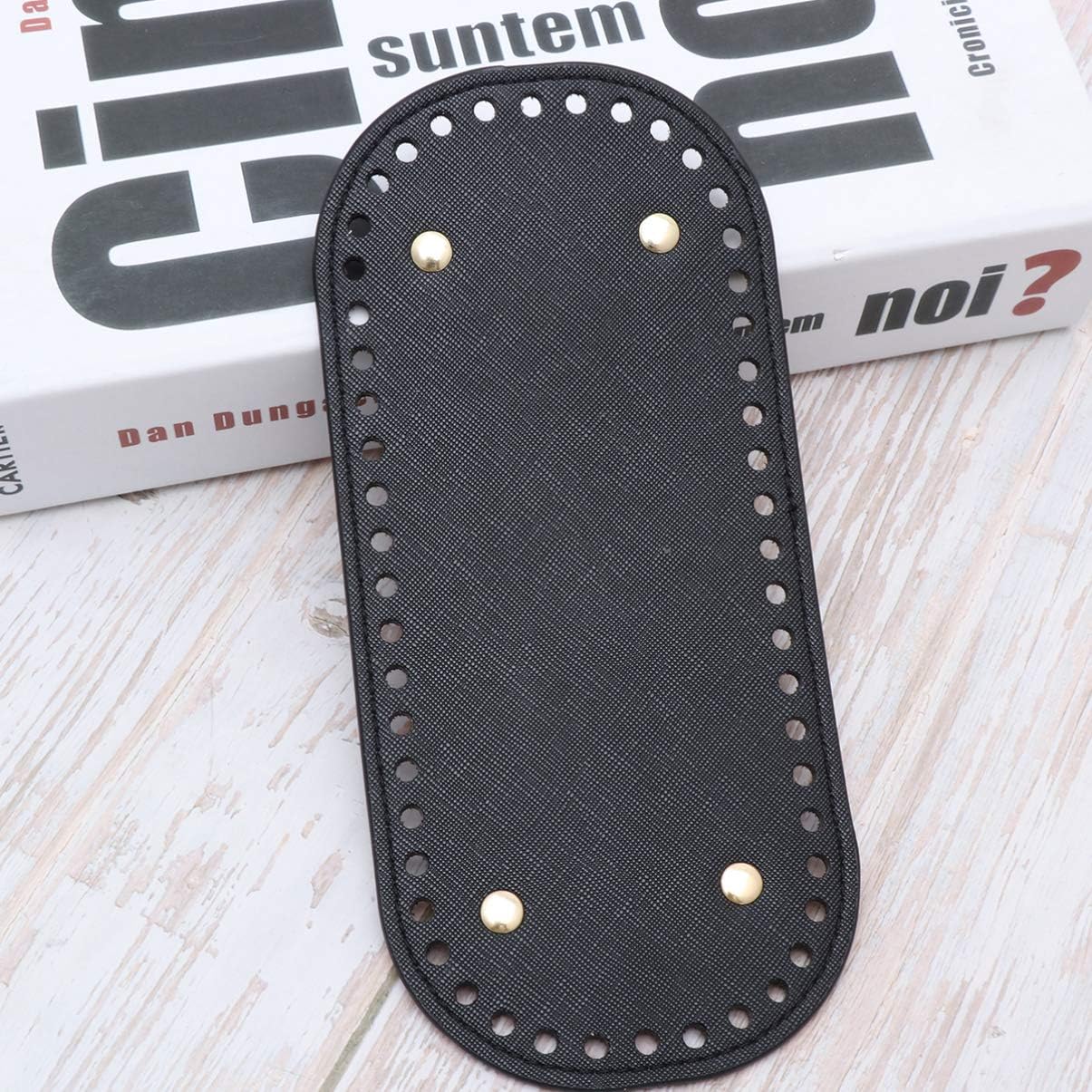 HEALLILY Leather Bag Bottom Oval Bag Bottom Base Bottom Shaper Pad for Shoulder Bag Handbag 22 * 10cm, Black, 22*10cm - Image 3