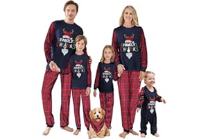 WephuPSho Christmas Pajamas for Family Matching Xmas Christmas Pjs Set