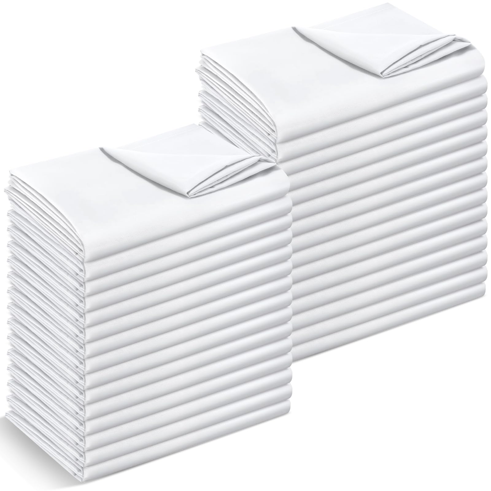 Photo 1 of SmoothNovelty 30 Pack Twin Flat Sheets Bulk Soft Microfiber Massage Spa Bed Sheet Dust Poof Cover for Hospital Hotel Airbab Dorm Home Windows Curtain(White,Twin)