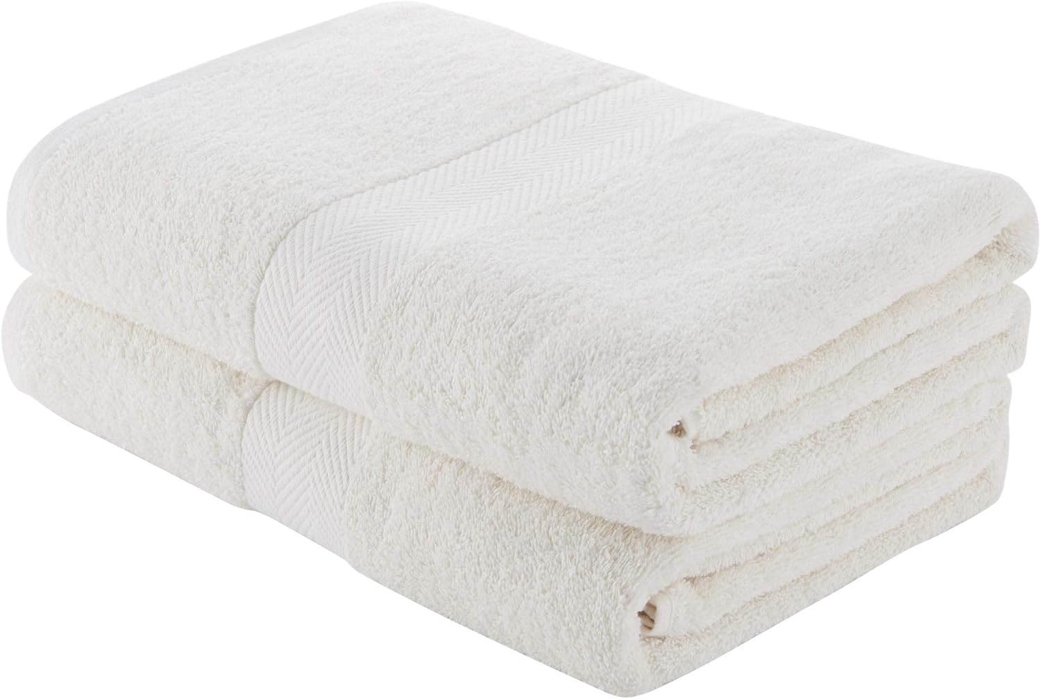 Charles Wilson Cotton Towel Set 500gsm (2 Hand Towels, White) Amazon