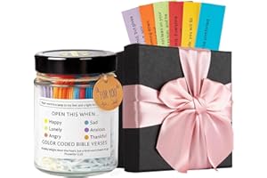 GIAUMA Bible Verse Jar – Christian Gifts for Women and Girls, Christmas Gift for Mom, Baptism Gift for Sister, and a Religious Soul Present for Inspirational, Encouraging, Motivational, Healing, and Faith