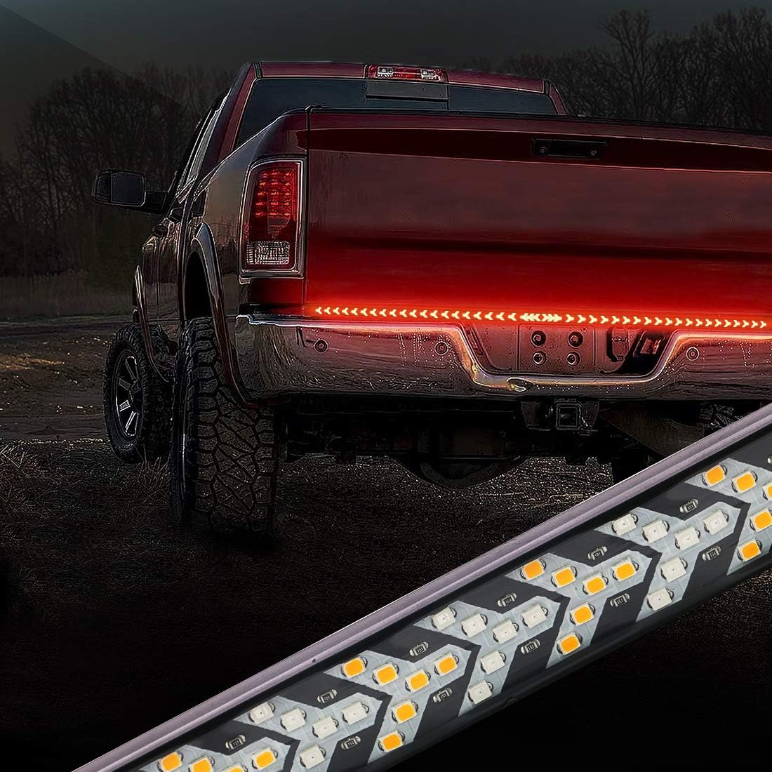 LncBoc Tailgate Light Bar 60" Led Tailgate Lights Tailgate Side Bed