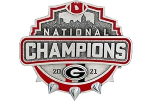 Heritage Pewter 2021-2022 National Champions Georgia Bulldogs Magnet - Spike Logo | Intricately Crafted Metal Pewter