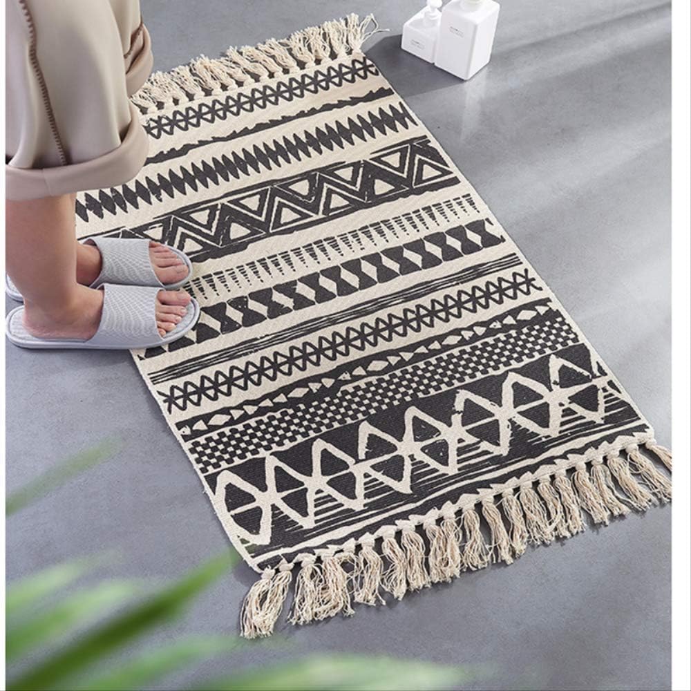 Amazon.com: Bath Rugs Linen Cotton Bathroom Carpets Hand-Knitted  Amazon.com: Bath Rugs Linen Cotton Bathroom Carpets Hand-Knitted