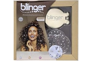 blinger® Shimmer Starter Kit with Gold-Plated blinger® Styling Tool + 90 Precision-Cut Glass Crystals