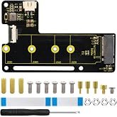 KEYESTUDIO Pi 5 NVMe SSD PIP PCIe Peripheral Board | PCIe M.2 HAT with Extra Screw Sets for 2280/2260/2242/2230 NVMe SSD for Raspberry Pi 5