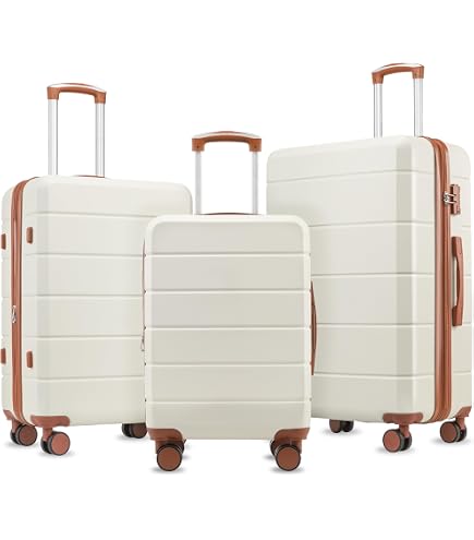 Amazon.com | Merax 3 Piece ABS Hardshell Luggage Sets Spinner
