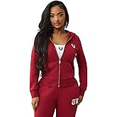 True Religion Women’s Crystal Classic Zip Hoodie – Full-Zip Sweatshirt with Crystal Logo