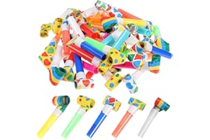 Gadpiparty 50 Pcs Party Blowers for Kids, Blowouts Whistles Fun Party Favors for Birthday Celebrations and Outdoor Events