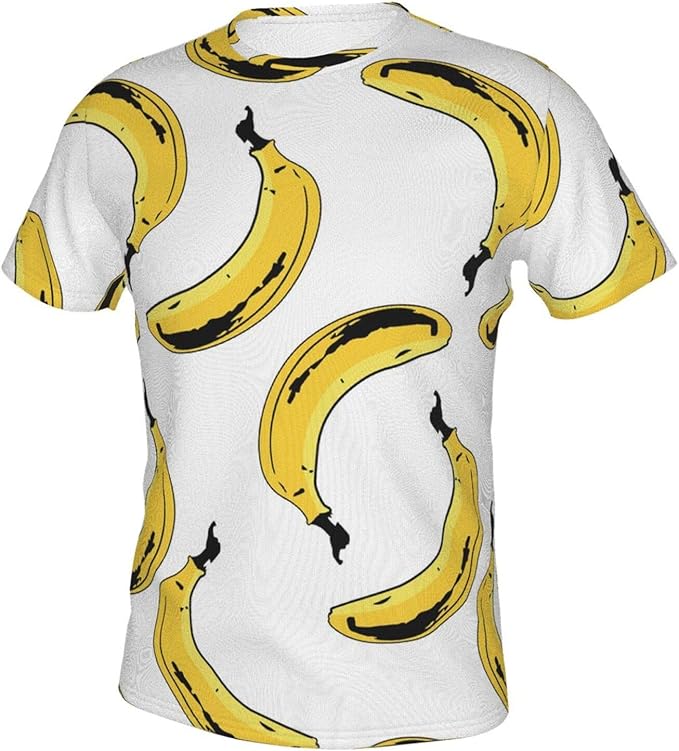 Bananas Mens Casual TShirts, Crew Neck Short Sleeve