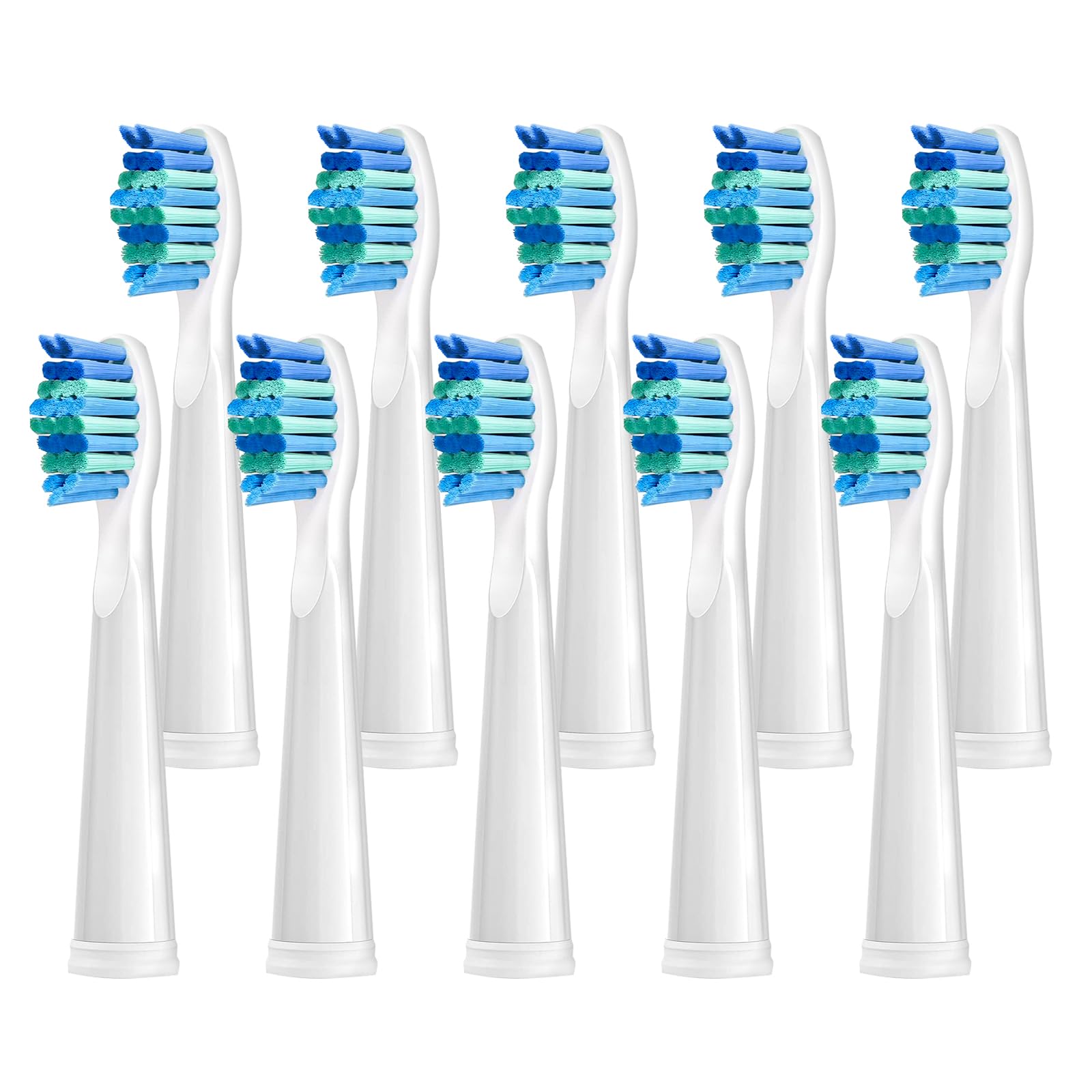 Photo 1 of 10 Pack Electric Toothbrush Replacement Heads Compatible with Fairywill FW-507/508/551/515/917/959/2011,FW-D1/D3/D7/D8,Toothbrush Replacement Heads Compatible with SEAGO 958/2316/SGKIDS-2303