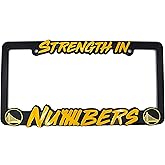 GSW Strength in Numbers 3D Raised License Plate Frame (Gold and Yellow)