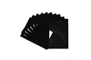 POSTER PALOOZA 8.5x11 Mat for 5.5x8.5 Photo - Precut Black with Black Core Picture Matboard for Frames Measuring 8.5 x 11 Inches - Bevel Cut Matte to Display Art Measuring 5.5 x 8.5 Inches - Acid Free ONE MAT