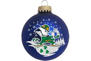 R.F.S.J. INC. Notre Dame Fighting Irish Glass Ornament