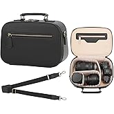 Divvia Camera Sling Bag, Waterproof PU Leather Crossbody Camere Bag for Photographers, Small Shockproof Case with Removable Dividers for DSLR/SLR/Mirrorless, 4L Black