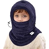 Kids Balaclava Ski Mask Windproof Hooded Face Mask Thermal Fleece Winter Hat for Boys Girls