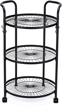 Amazon.de: Rollendes Rollwagen mit 3 Ebenen, Küche Aufbewahrungswagen