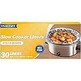 SMARTAKE Slow Cooker Liners, Cooking Bags 13"x 21" Pot Liners Disposable Cooking Bags, Fit 3QT to 8QT for Slow Cooker, Suitab