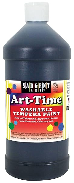 SARGENT ART 17-3585 32 OZ BLACK ART-TIME WASHABLE TEMPERA PAINT